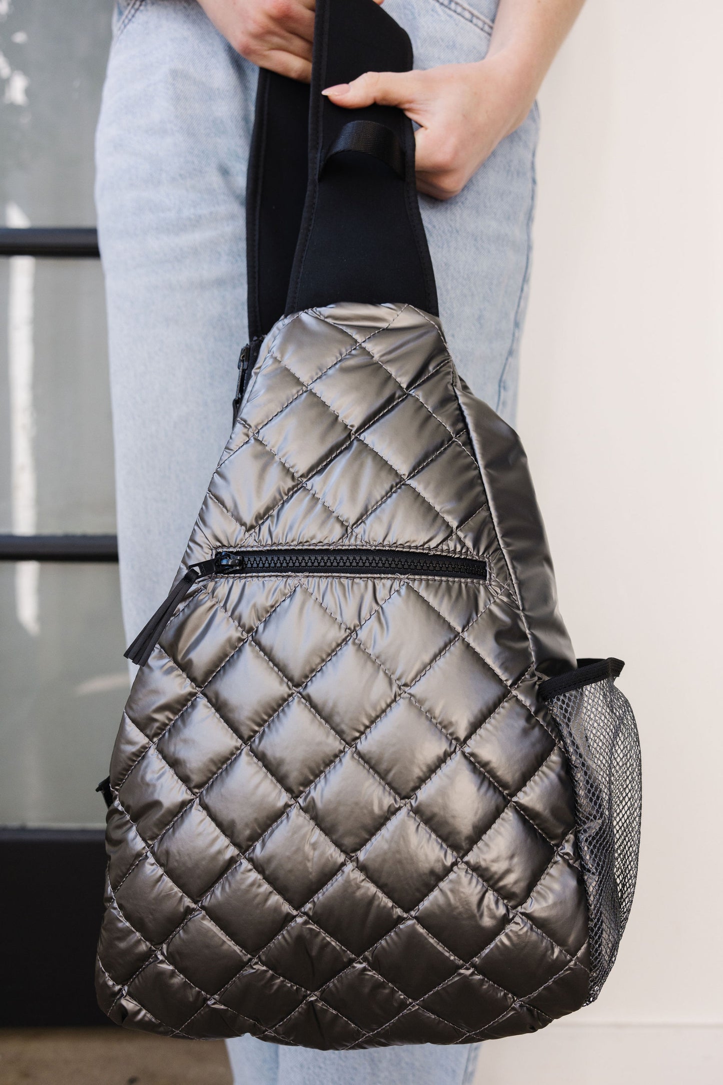 Veranda Sling Backpack- Gun Metal