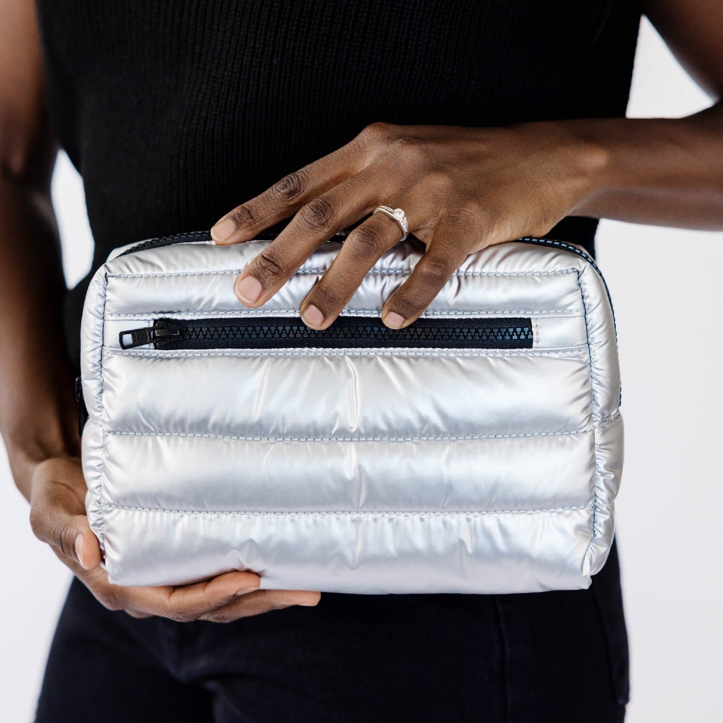 Gallery Cosmetic Bag - Silver