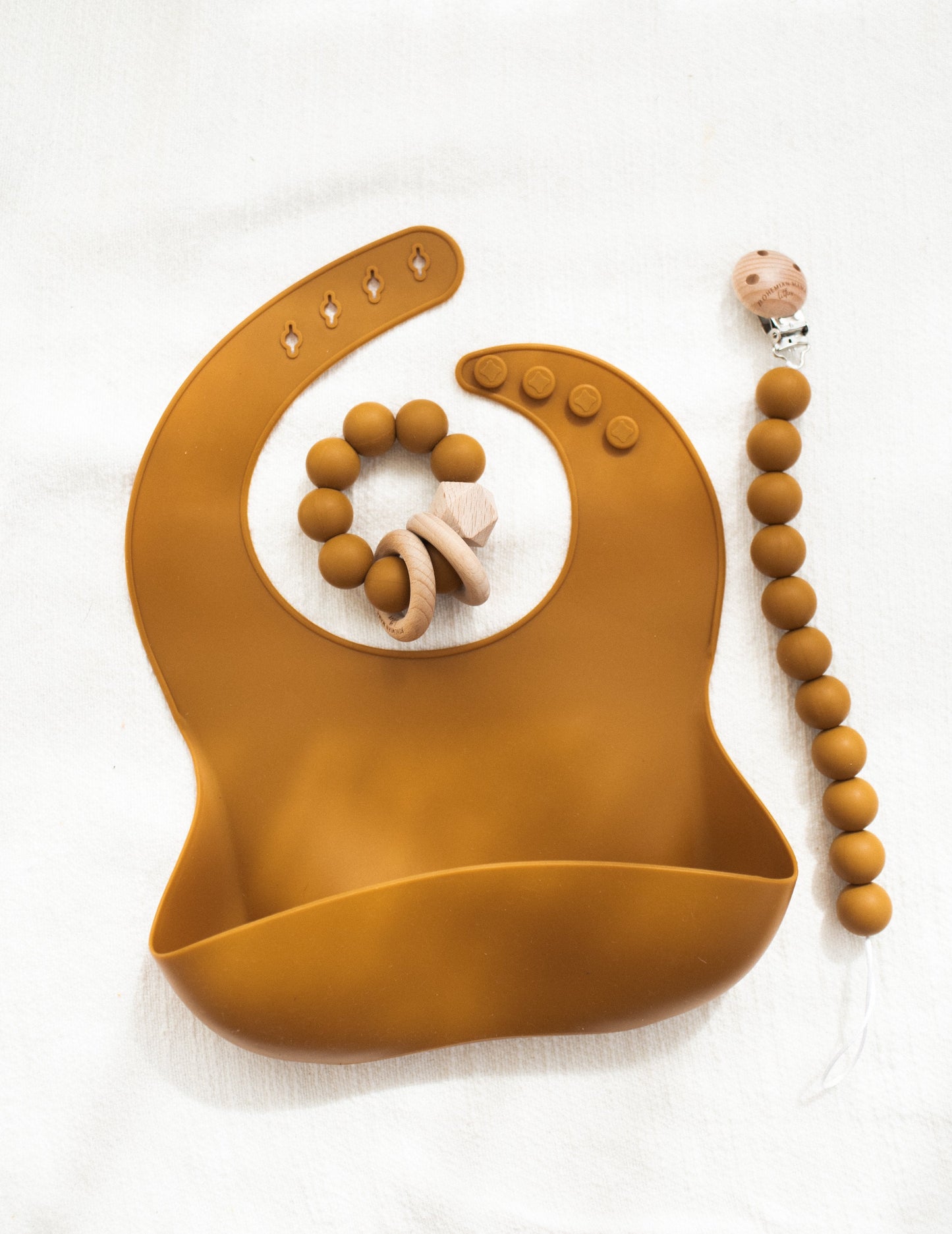 Bohemian Mama Littles Baby Silicone Bib - Buck by Bohemian Mama