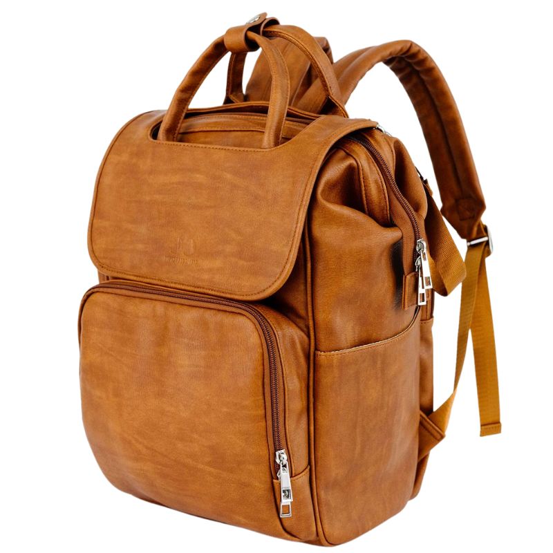 Bababing Luca Backpack Changing Bag Leather Itopfox Vegan Leather Diaper Backpack With Waterproof Changing Pad, Reinforced Bababing Luca Backpack Changing Bag Leather Itopfox Vegan Leather Diaper Backpack With Waterproof Changing Pad, Reinforced