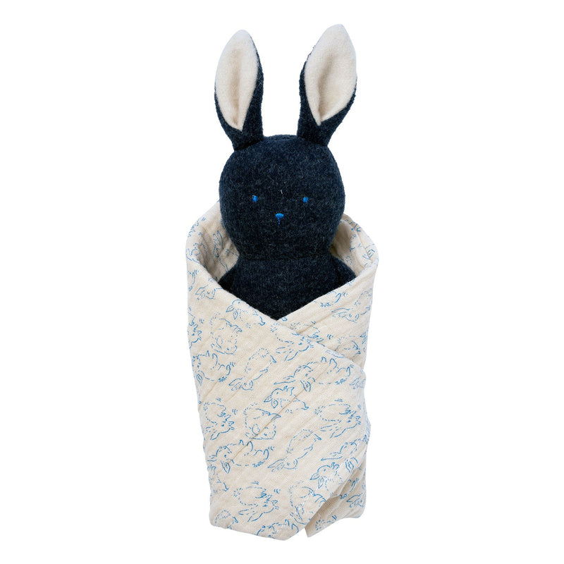Bunny Rattle + Burp Cloth by Manhattan Toy