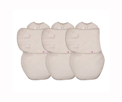 *Organic* Swaddle Wrap Bundle | Heathered Oatmeal Stripe by embé®