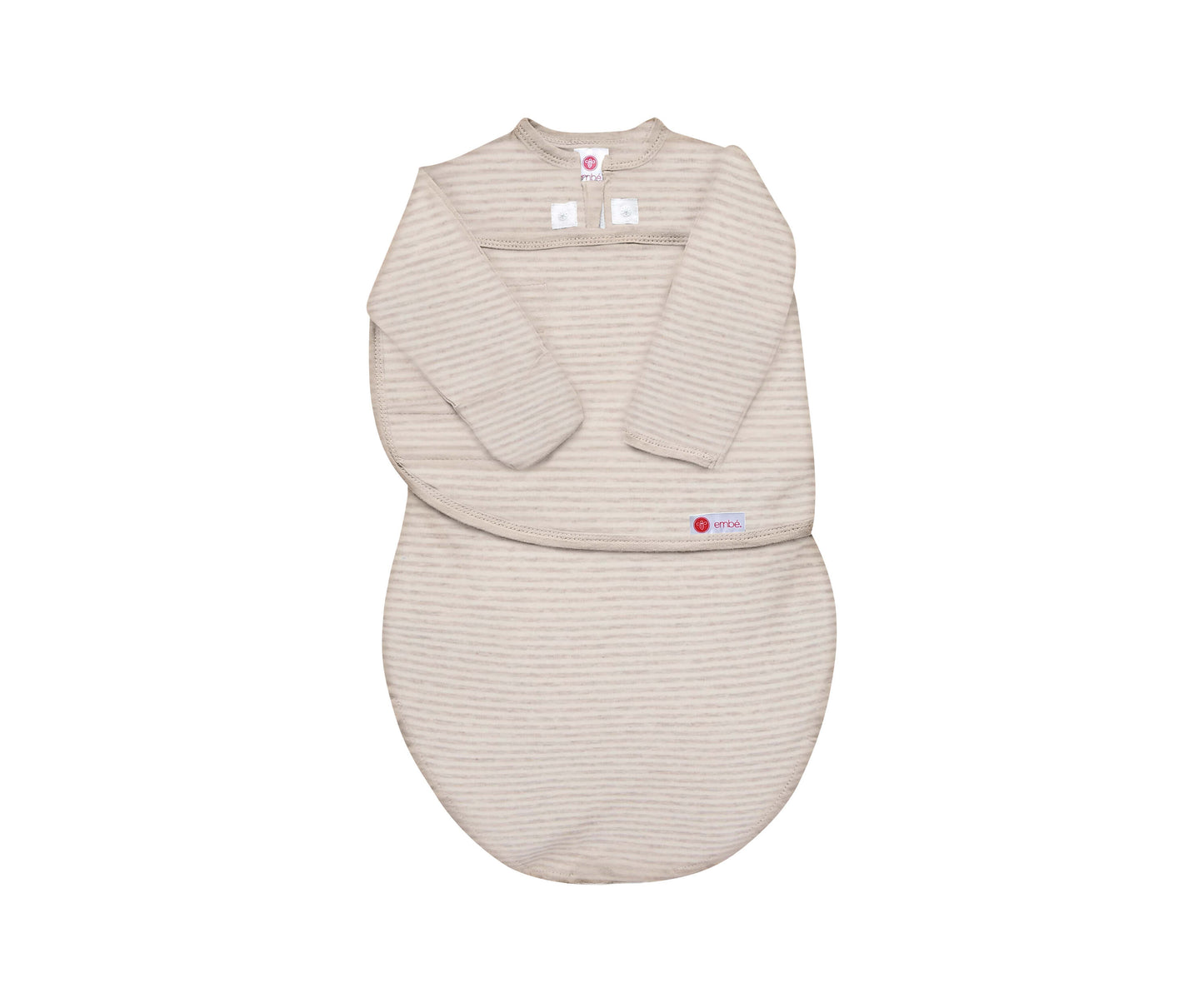 *Organic* Swaddles | Heathered Oatmeal Stripe by embé®