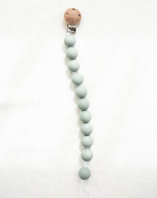 Bohemian Mama Littles Pacifier Clip - Sage by Bohemian Mama