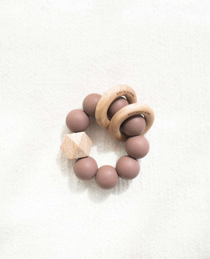 Bohemian Mama Littles Titan silicone teething toy - Burlwood by Bohemian Mama