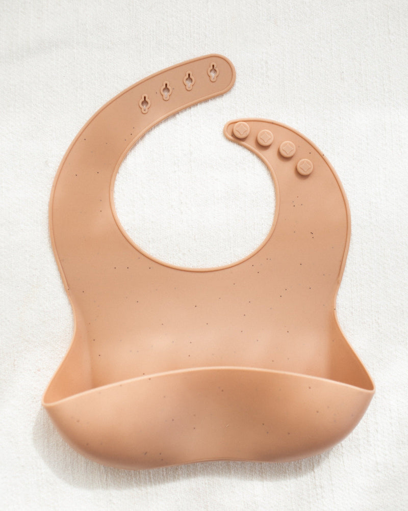Bohemian Mama Littles Baby Silicone Bib - Speckled Apricot by Bohemian Mama