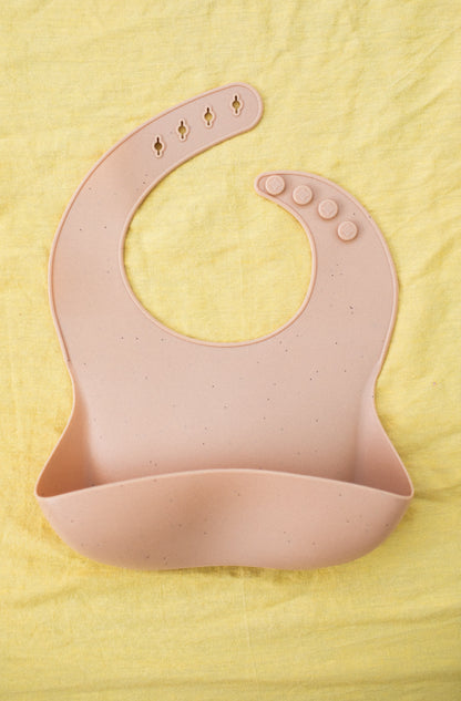 Bohemian Mama Littles Baby Silicone Bib - Speckled Apricot by Bohemian Mama