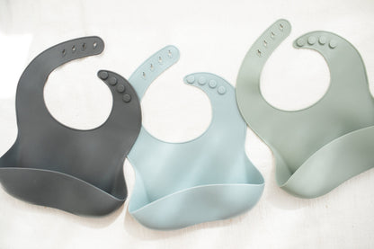 Bohemian Mama Littles Baby Silicone Bib - Speckled Dark Grey by Bohemian Mama
