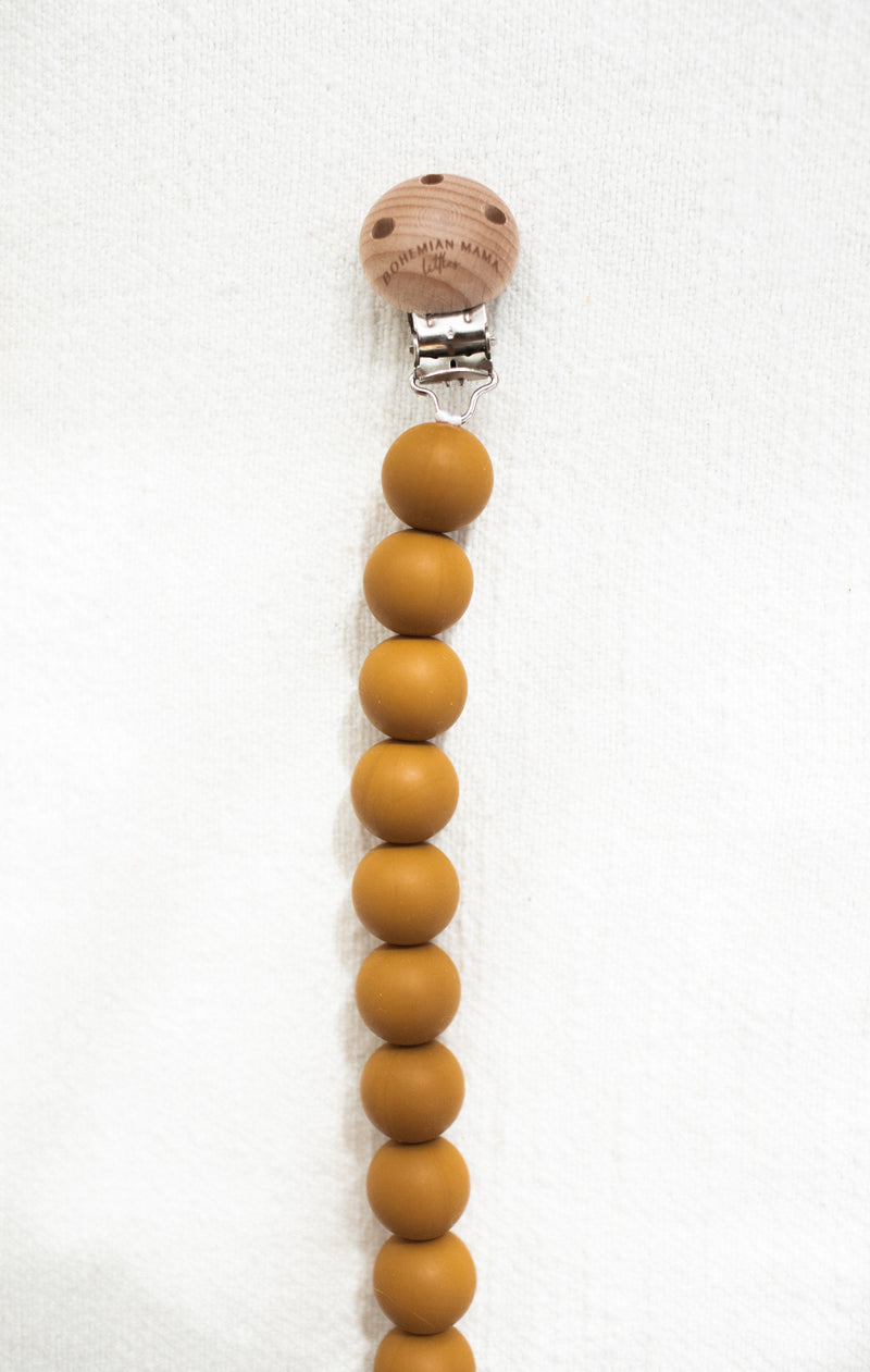 Bohemian Mama Littles Pacifier Clip - Buck by Bohemian Mama